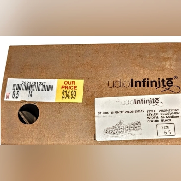 Stylish Black Loafers with Sparkle Accents - Picture 8 of 8